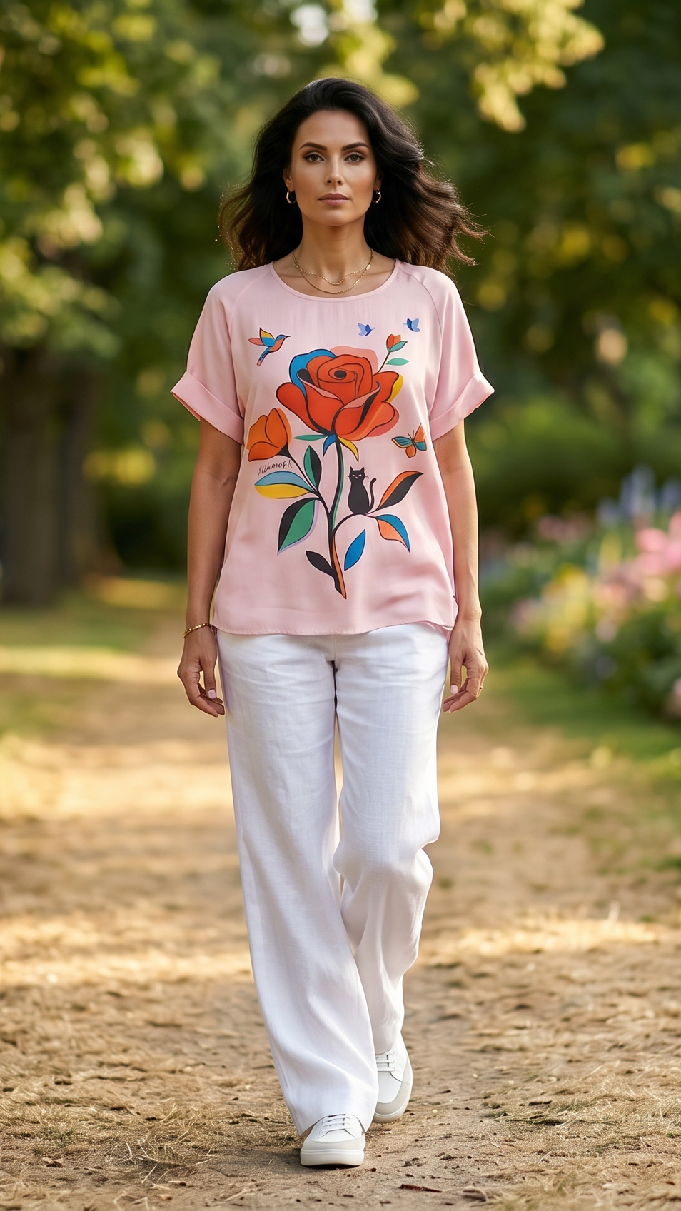 Sleeveless Dress with Venetian Motifs